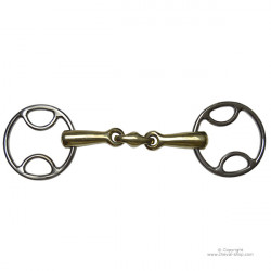 Mors 2 anneaux double brisure laiton à passants Time Rider