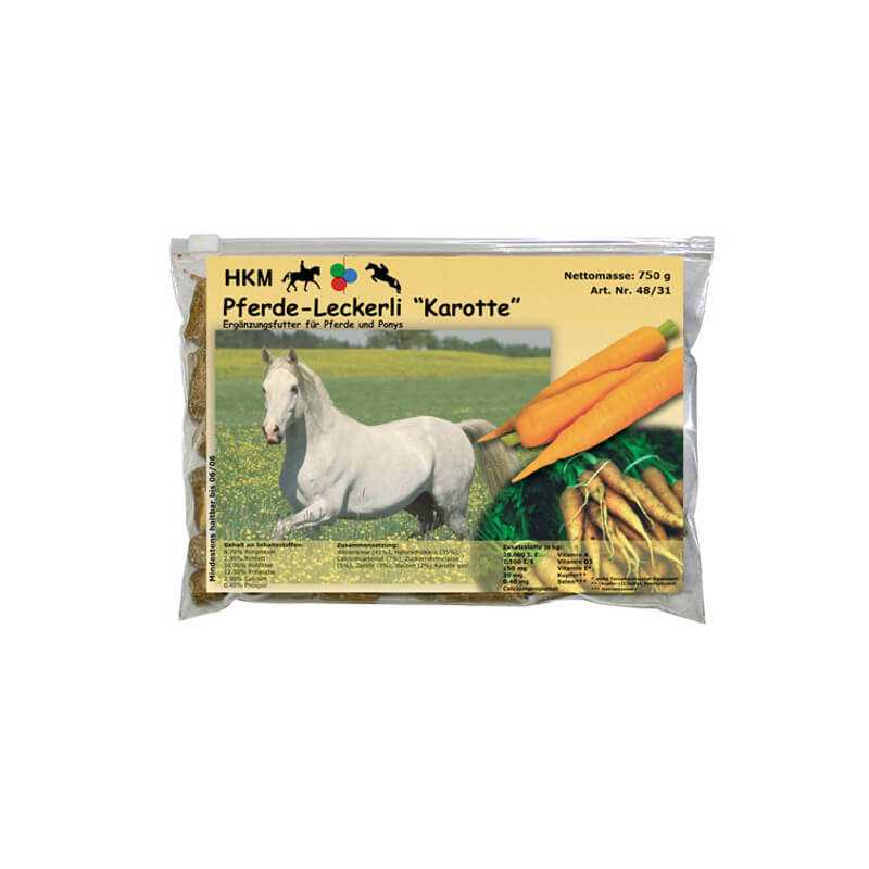 Bonbons pour chevaux avec goût -carotte- 750 g