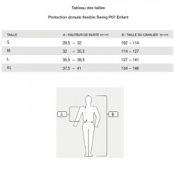 Protection dorsale flexible Swing P07 Enfant