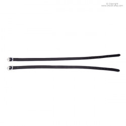 Lanières d'éperon cuir noir doublées Time Rider