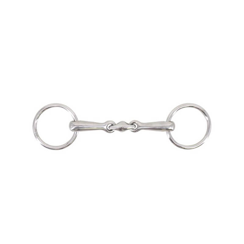 Mors de filet de bride 2 brisures 14mm