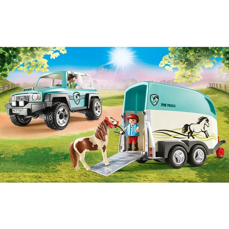 Voiture et van pour poney Playmobil