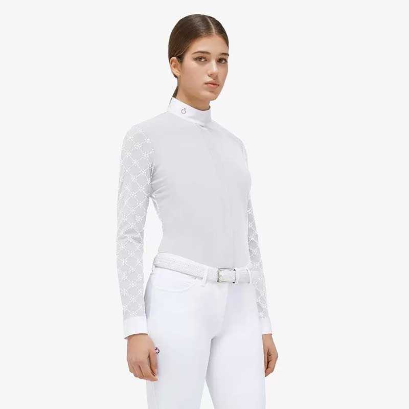 Polo de concours Femme Jersey Mini Orbit Cavalleria Toscana Polo de concours Femme Jersey Mini Orbit Cavalleria Toscana