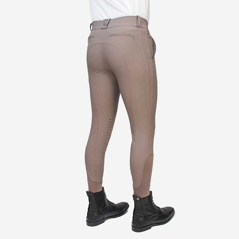 Pantalon équitation homme 140 basanes agrippantes marine FOUGANZA