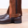 Mini-chaps Stationata cuir nubuck Brun