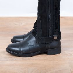 Mini-chaps Stationata cuir nubuck Noir