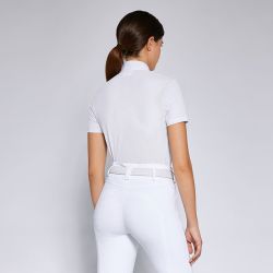 Polo de concours MC pour femme micro perforé Cavalleria Toscana Printemps/Été 2024