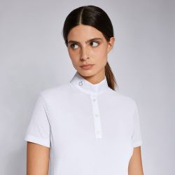 Polo de concours MC pour femme micro perforé Cavalleria Toscana Printemps/Été 2024