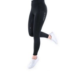 Legging d’équitation pour femme full grip Noir Nantano Horse & Go