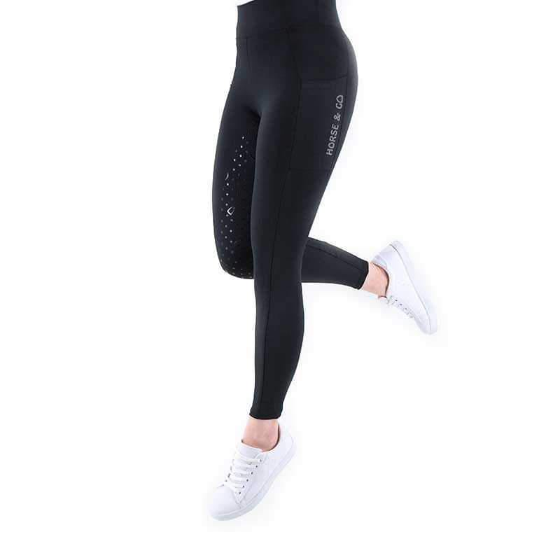 Legging d’équitation pour femme full grip Noir Nantano Horse & Go Legging d’équitation pour femme full grip Noir Nantano Horse & Go