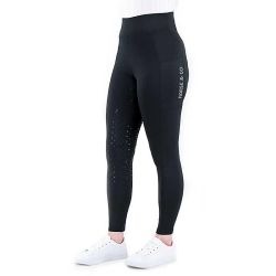 Legging d’équitation pour femme full grip Noir Nantano Horse & Go
