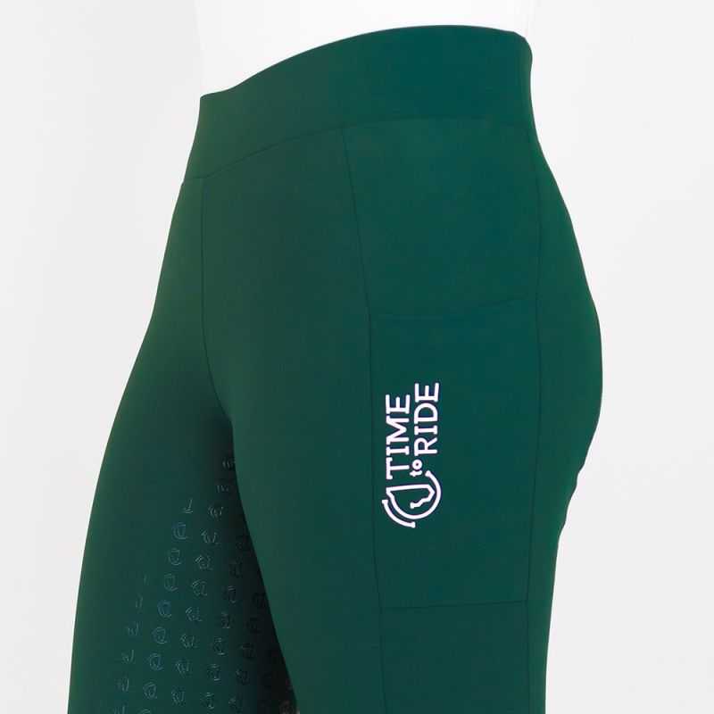 Culotte D'équitation Pytchley Taille 30L - Vert/beige, Zippée Latérale, Occasion Très Bon état