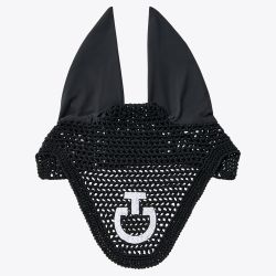 Bonnet anti-mouches en crochet noir Cavalleria Toscana