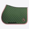 Tapis de selle circular quilted forest green-candy pink Cavalleria Toscana