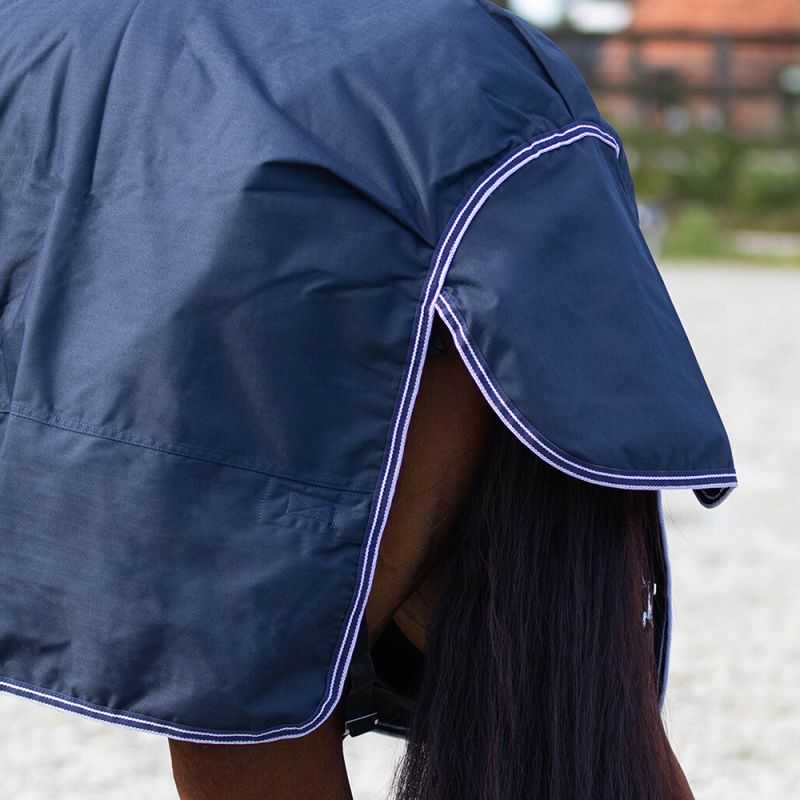 Couverture Cheval QHP Imperméable – Taille XL Big Neck 0g, Noir, Toutes Saisons