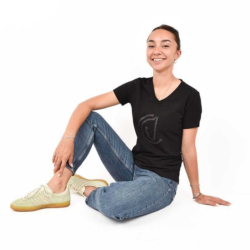 Tee shirt Femme Léanne Time to Ride Noir Tee shirt Femme Léanne Time to Ride Noir