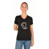 Tee shirt Femme Léanne Time to Ride Noir-Rose