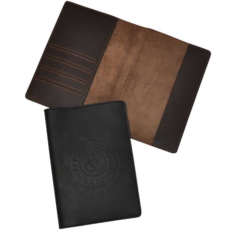 Housse de passeport cheval en cuir Flags&Cup