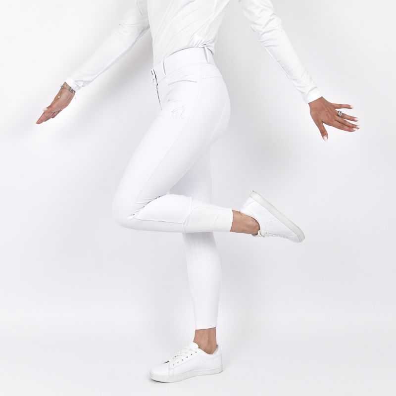 Pantalon d'équitation pour femme Diamant Time To Ride Blanc Pantalon d'équitation pour femme Diamant Time To Ride Blanc