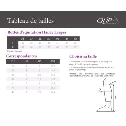 Bottes d'équitation à lacets Hailey Larges QHP
