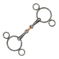 Mors pessoa 3 anneaux double brisure cuivre Privilège Equitation