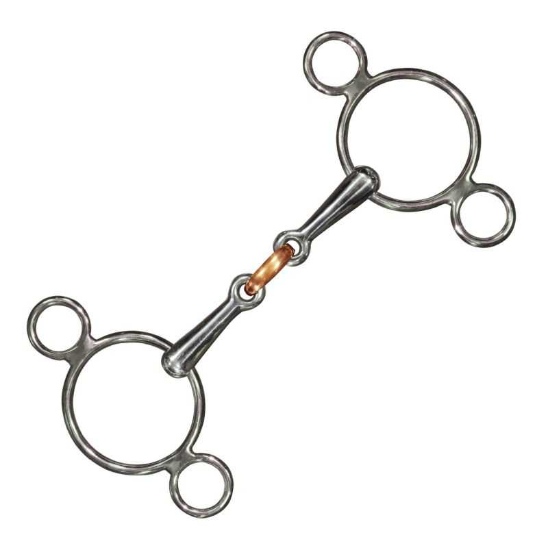 Mors pessoa 3 anneaux double brisure cuivre Privilège Equitation