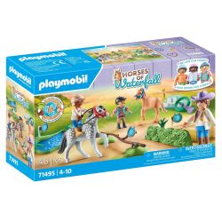 Cavaliers avec poneys et saut d'obstacles Playmobil