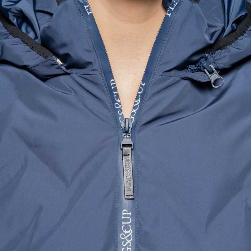 Veste Imperméable Scanda Bleue Avec Capuche - Taille 16/18 (femme) - Occasion