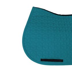 Tapis de selle mixte cube Equestro Pétrole