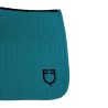 Tapis de selle mixte cube Equestro Pétrole