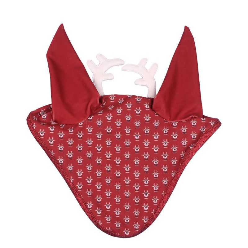 Bonnet De Noël Pour Cheval - Décoratif, Respirant, Motif Flocons, Pour Fêtes Et Photos