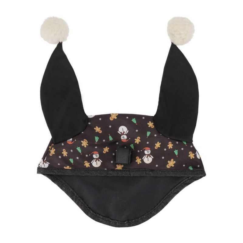 Bonnet De Noël Pour Cheval - Protège-Rênes Festif Flocons De Neige