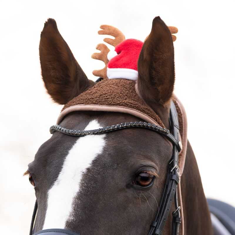 Bonnet de Noël avec bois pour chevaux QHP