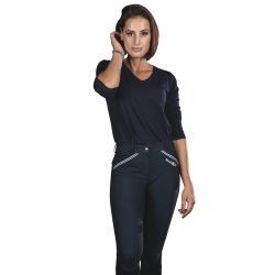Pantalon d'équitation femme full grip Flags&Cup