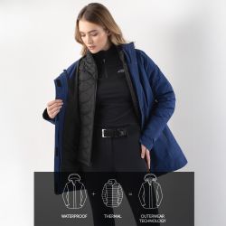 Blouson long Imperméable 3 en 1 Cater Equiline