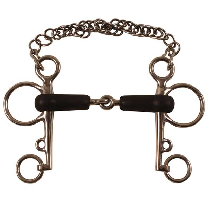 Mors Pelham caoutchouc  Mors Pelham caoutchouc