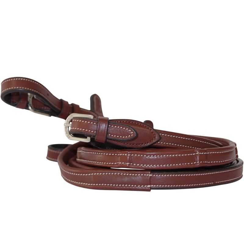 Rênes cuir 7 arrêtoirs Flags&Cup Rênes cuir 7 arrêtoirs Flags&Cup