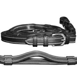 Rênes cuir à poignées Flags&Cup