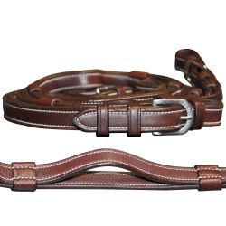 Rênes cuir à poignées Flags&Cup