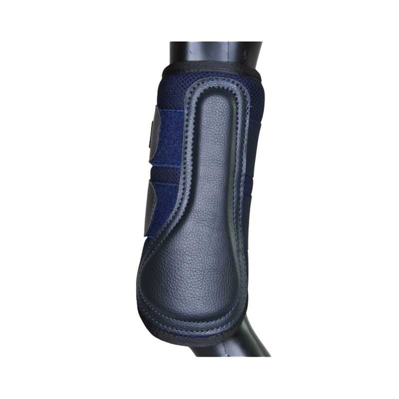 Licol Leaders 3/4 Cuir Noir - Tuyauterie Rouge/bleu - Taille Cheval - Neuf