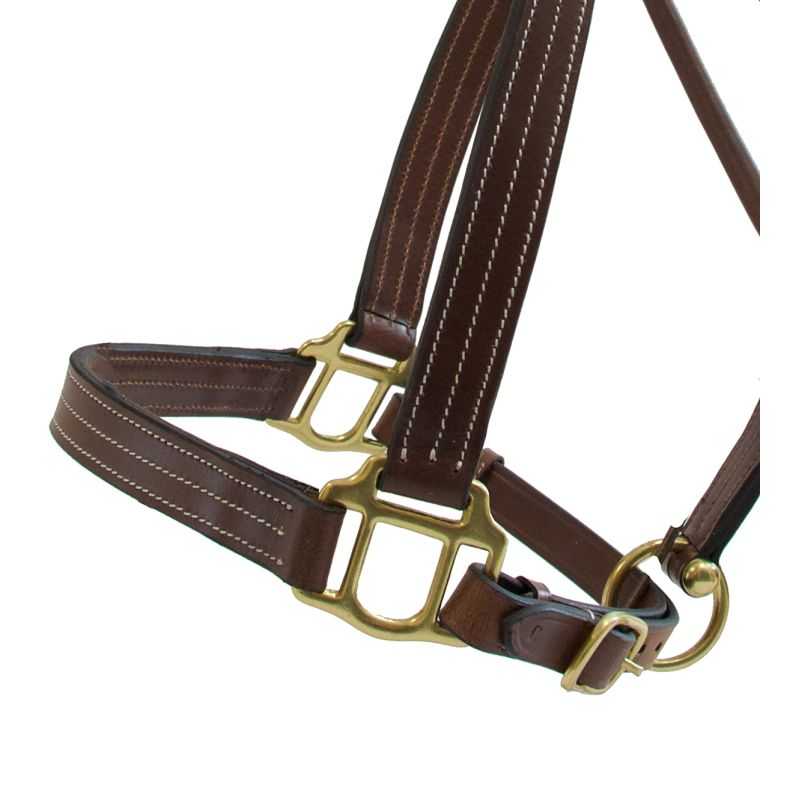 Col De Poitrine En Cuir Double Couture – Taille Poney, équitation