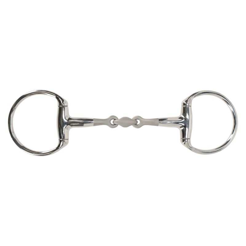 Mors à olives anatomique double brisure Acier sablé QHP