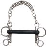 Mors pelham caoutchouc droit petites br