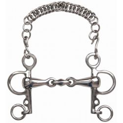 Mors pelham double brisure creux 21 cm