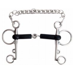 Mors pelham caoutchouc T de T