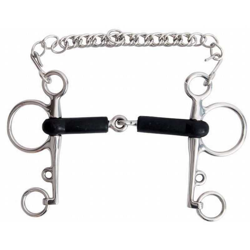 Mors pelham caoutchouc T de T