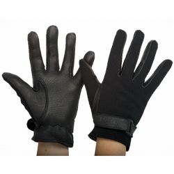 Gants cuir et maille T de T