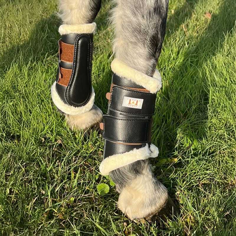 Guêtres de dressage antérieurs néoprène et mouton T de T