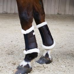 Guêtres de dressage antérieurs néoprène et mouton T de T