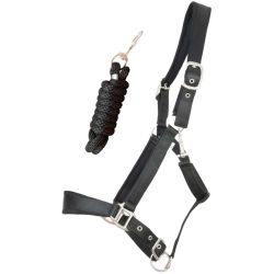 Licol satiné doublé avec longe T de T